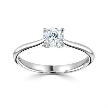 petite diamond engagement ring